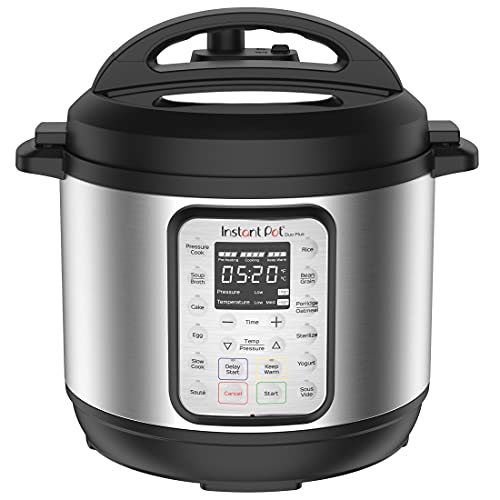 Instant Pot Duo Plus 9-in-1 Electric Pressure Cooker, Slow Cooker, Rice Cooker, Steamer, Saut, Yogurt Maker, Warmer & Sterilizer, Includes Free App with over 1900 Recipes, Stainless Steel, 6 Quart