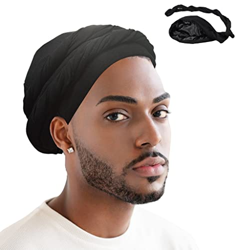 Satin Silk Turban for Men Lined Head Scarf for Men, Men Turban Head Wrap