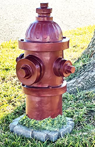 Bellaa 22472 Fire Hydrant Statue Dog Training Lamp Post 14 inch Indoor Home Outdoor Garden Sculpture Yard Decoration