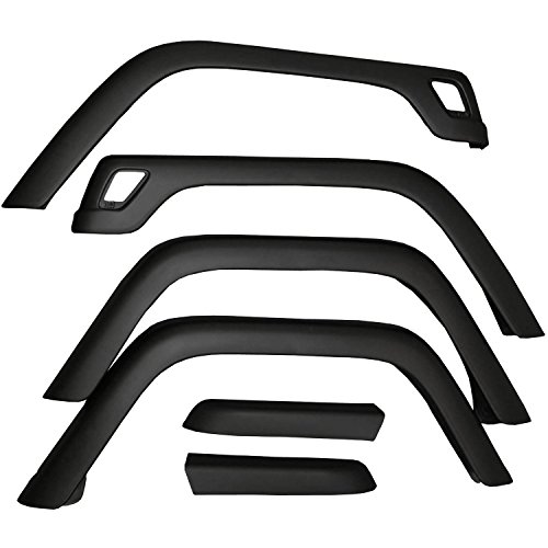 Omix | 11603.01 | Fender Flare Kit, 6 Piece, Factory Style | OE Reference: 4207 | Fits 1997-2006 Jeep Wrangler TJ