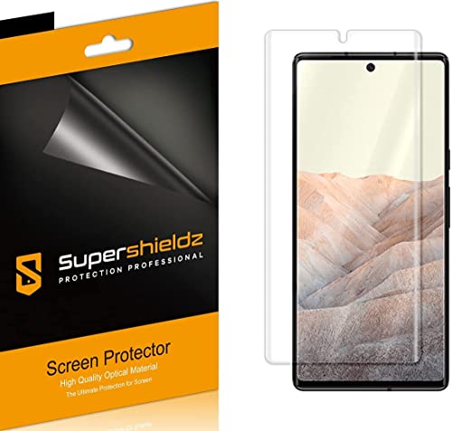 Supershieldz (2 Pack) Designed for Google (Pixel 6 Pro) Screen Protector, 0.12mm, High Definition Clear Shield (TPU)