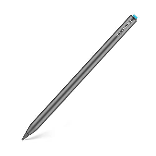 Adonit Neo Pro, Wireless Charging Stylus Pen for iPad, Digital Pencil with Magnetic Attach, Tilt Sensitivity, Palm Rejection, Compatible with 2018 iPad Pro, iPad Mini 6, iPad Air 4/5 - Space Gray