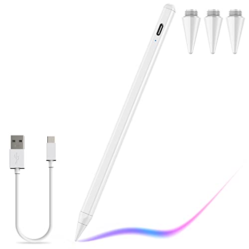 Stylus Pen for iPad Pencil Compatible with Apple Pen, iPad Pro 12.9/11-inch, Apple Pencil 2nd Generation, iPad Mini, iPad Air, iPad Tablets (2018-2022) Palm Rejection, Tilt - White
