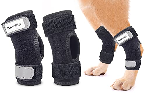 Bawektrl Dog Leg Brace for Back Legs, Hind Hock Brace for Short Legs, Low Joint Compression Warps Support Rear Leg, Heals Prevent Injuries Sprains Help with Loss of Stability Caused by Arthritis