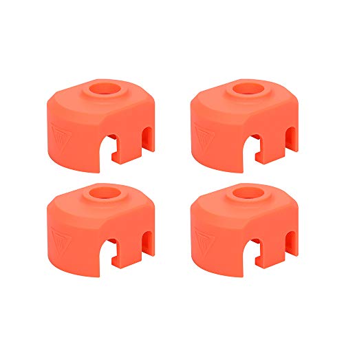 BIQU 3D Printer Heater Block Silicone Cover, 4pcs Silicone Sock Heater Block Cover 3D Printer Hotend Silicone Sleeve Protective Cover for Phaetus Dragonfly Hotend Extruder BMS BMO Protect Hotend