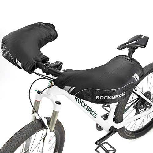 ROCKBROS Handlebar Mitts Mountain Bike Bicycle Bar Mittens Cold Weather Bike Pogies Mitts Windproof THINSULATE Thermal Winter Handlebar Mittens for Mountain Bikes, ATV, Snow Mobile , Motorcycles