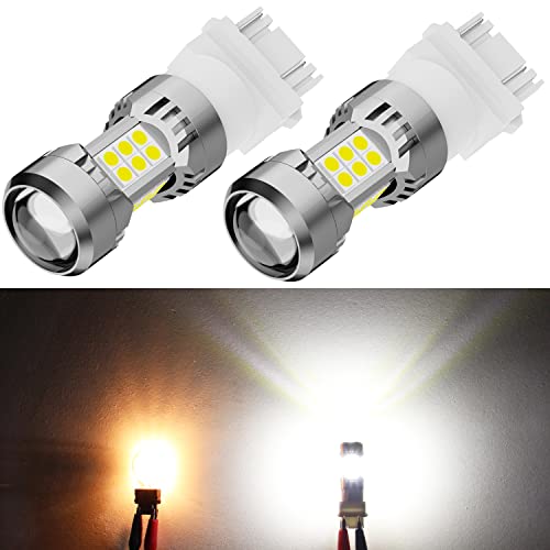 PHINLION 3200 Lumens 3157 LED Bulb White 6000K, Super Bright 3056 3156 3057 4114 4157 LED Bulbs with Projector Replacement for Backup Reverse DRL Brake Tail Lights