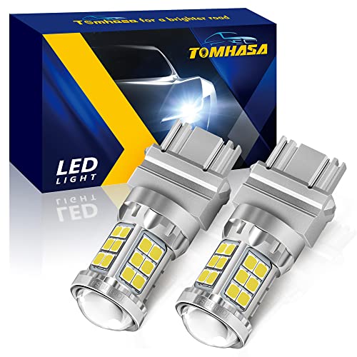 Tomhasa 3157 Led Bulb 3157 LED Reverse Light Bulbs, Bright 36SMD-2835 Chipsets, 3056 3156 3057 4114 4157 4057 LED Replacement Lamp for Backup Reverse light Brake Turn Signal Lights DRL, pack of 2