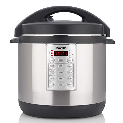 Zavor Select 6 Quart Electric Pressure Cooker and Rice Cooker with Non-stick Inner Cooking Pot and Brushed Stainless Steel Finish (ZSESE01)