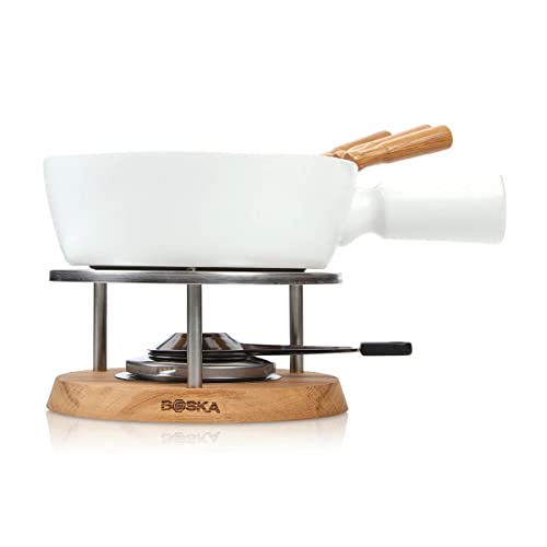 Boska Fondue Set Bianco - for 875 Grams of Melted Cheese - 1,3 L