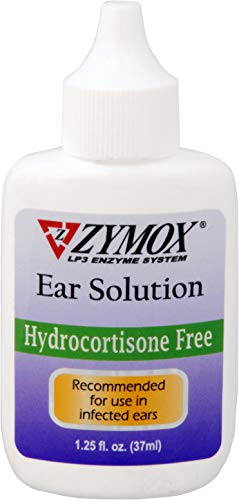 ZYMOX Enzymatic Ear Solution Hydrocortisone Free for Dogs and Cats 1.25 oz