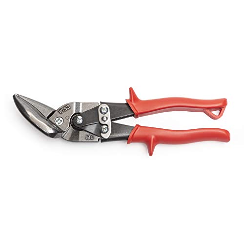 Crescent Wiss 9-1/4" Metalmaster Offset Straight and Left Cut Aviation Snips - M6R , Red