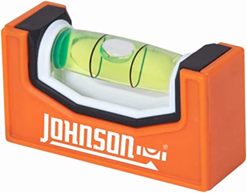 Johnson Level & Tool 1721P Magnetic Pocket Level, Easy Readability, Compact, Orange, 1 Level