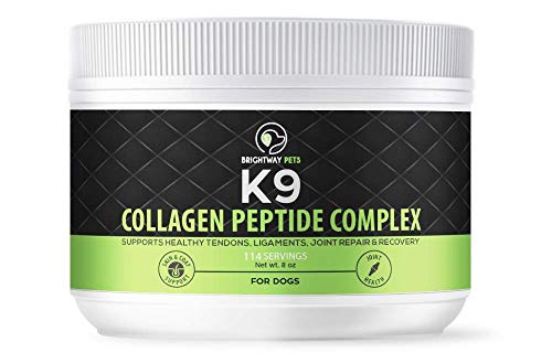 K9 Collagen PEPTIDE Complex W/BIOTIN - Hip & Joint Supplement for Dogs- Supports Healthy Joints, Skin & Coat  Helps in Recovery & Repair 3+ Months Supply - Over 114 Servings!