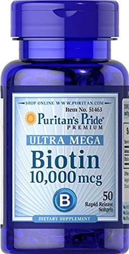 Puritan's Pride Ultra Mega Biotin 10000 Mcg 50 Count