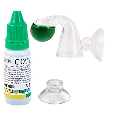 ZRDR Glass Drop Checker Kit with 15ml Co2 Checker Solution The Most Accurate Monitoring of Planted Tank Co2 Levels