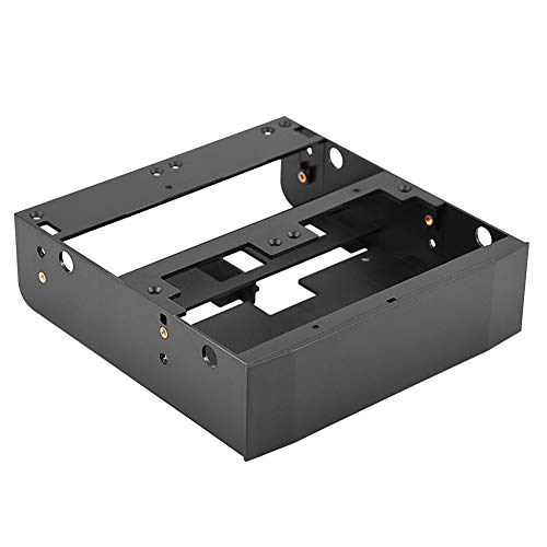 5.25'' to 3.5''/ 2.5'' Bay Adapter 5.25" FloppyDrive to Dual 2.5 x 3.5 HDD/SSD Bay Cover Computer Mounting Bracket Kit Supports 7mm 15mm 2.5inch HDD for PC.