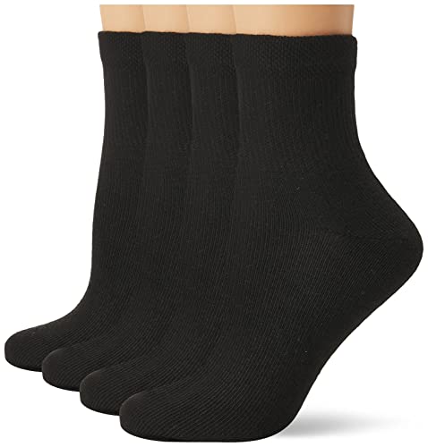 Dr. Scholl's Women's Diabetes and Circulatory Ankle Socks 4 Pair, Black, Shoe Size: 8  12 (Large)
