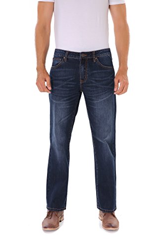 Indigo alpha Jeans for Men,Stretch Lightweight Regular Fit Mens Jeans,Comfortable Soft Denim Classic Men Jeans