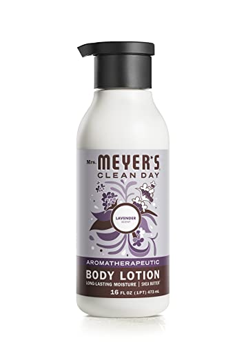 Mrs. Meyer's Body Lotion for Dry Skin, Non-Greasy Moisturizer Made with Essential Oils, Lavender, 15.5 oz