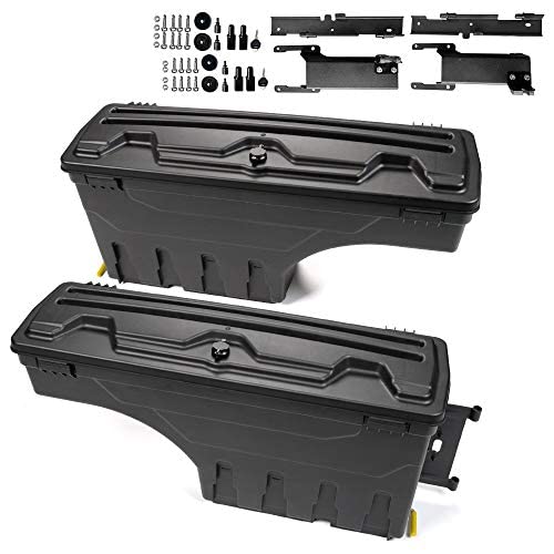 G-PLUS Lockable Storage Boxes Case Truck Bed Tool Box Compatible with Ford F150 2015 2016 2017 2018 2019 Driver & Passenger Side 1 Pair 15 16 17 18 19