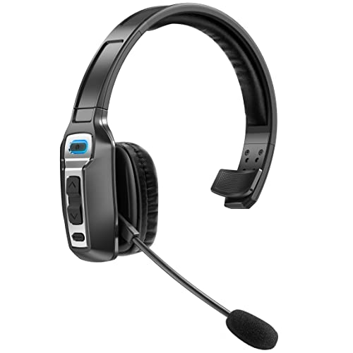 Sarevile Trucker Bluetooth Headset, V5.2 Wireless Headset with Upgraded Microphone AI Noise Canceling, On Ear Bluetooth Headphone with Mute for Driver Office Call Center