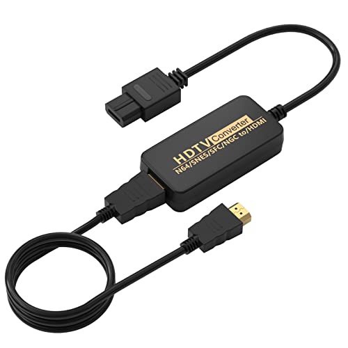 N64 to HDMI Converter, Gamecube hdmi adapter, HDMI Cable for Nintendo 64/ Gamecube/ SNES/ SFC/ NGC
