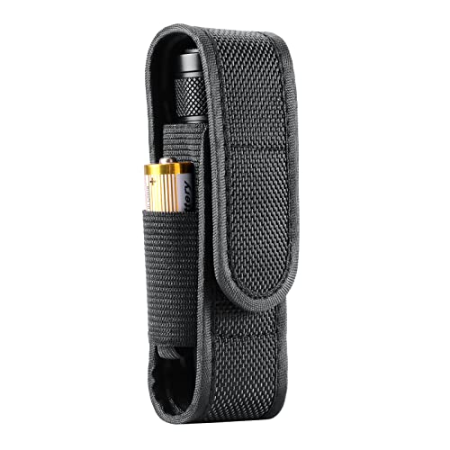 LIGHTFE Tactical Flashlight Holster Holder for Duty Belt,Nylon Material Flashlight Belt Holder Suitable for Most Brands and Sizes.(T410)