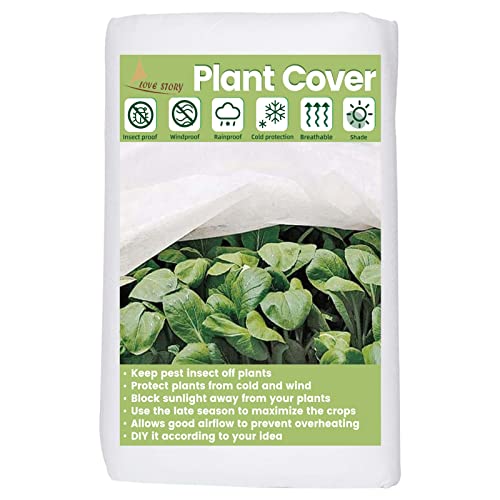 LOVE STORY Plant Covers Freeze Protection 6x25FT 1.0oz Frost Cloth Blanket Floating Row Cover Garden Fabric for Winter Outdoor Plants Vegetables and Sun Pest Protection