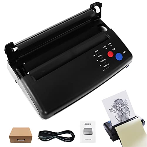 LafingKiz Tattoo Stencil Printer Tattoo Thermal Transfer Machine Tattoo Printer Tattoo Stencil Machine Thermal template printer copier Tattoo Kit Tattoo Supplies With 20pcs Transfer Paper