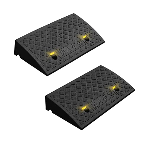 YYDS Curb RampIndusty Driveway Curb RampsReflection Curb ramps for DrivewayShed rampMotorcycle rampCar Curb ramp Vehicle, BikeScooters (2PCS High 5 in)