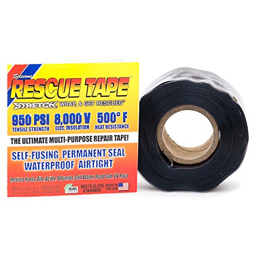 Rescue Tape Bond It , Self-Fusing Silicone Tape, Emergency Plumbing Pipe & Radiator Hose Repair, Electrical Insulation, Military Std, 1"x12', Black
