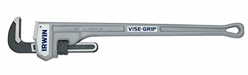 IRWIN VISE-GRIP Tools Cast Aluminum Pipe Wrench, 5-Inch Jaw Capacity, 36-Inch (2074136) , Gray