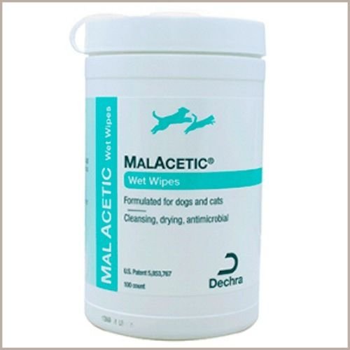 Malacetic Wet Wipes Dry Bath 5" x 7" Wipes 100ct