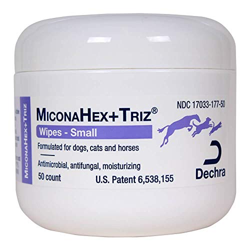 Dechra MiconaHex + Triz Wipes For Dogs, Cats & Horses (50ct)