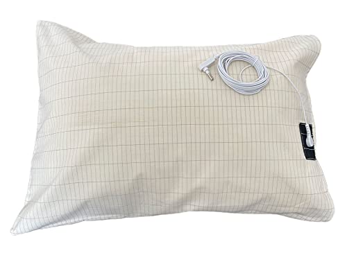 Grounding Pillowcase Silver with Grounding Cord Native Cotton for Better Sleep Healthy