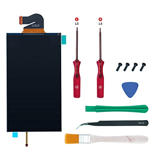Wigearss Replacement LCD Screen for N Switch Lite, LCD Screen Display Panel Whit Screen Protector Repair kit for Switch Lite