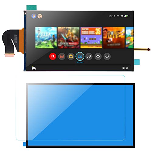 Replacement Screen for Nintendo Switch Lite, LCD Screen Display Panel + Adhesive + Screen Protector Repair kit for Switch Lite.