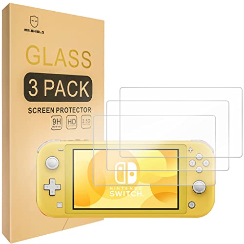 Mr.Shield [3-PACK] Designed For NintendoSwitchLite [Tempered Glass] Screen Protector [0.3mm Ultra Thin 9H Hardness 2.5D Round Edge] with Lifetime Replacement