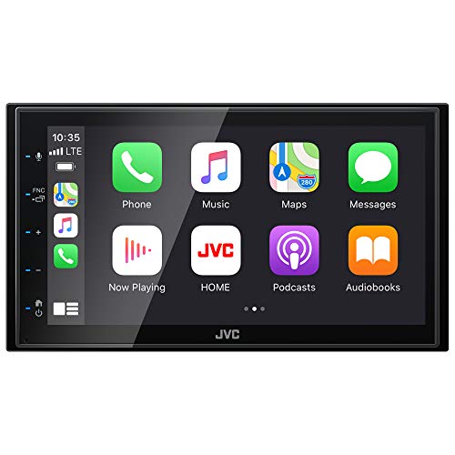 JVC KW-M560BT Apple CarPlay Android Auto Multimedia Player w/ 6.8" Capacitive Touchscreen, Bluetooth Audio and Hands Free Calling, MP3 Player, Double DIN, 13-Band EQ, SiriusXM, AM/FM Car Radio