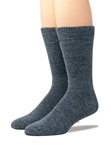 WARRIOR ALPACA SOCKS - Outdoor Alpaca Wool Socks, Terry Lined with Comfort Band Opening For Men And Women(Medium, Denim)