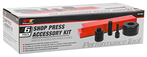 Performance Tool W41065 6-Piece Shop Press Accessory Kit for Presses Up to 50-ton