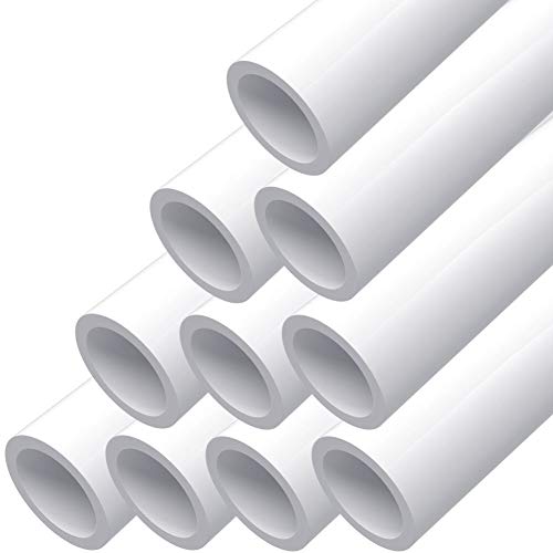 letsFix 1/2" PVC Pipe, DIY PVC Projects for the Home, Garden, Greenhouse, Farm and Workshop, Sch. 40 Furniture Grade, White [40" x 10 Pack]