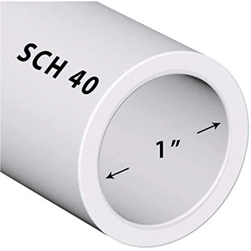 PVC Pipe Sch40 1 Inch (1.0) White Custom Length