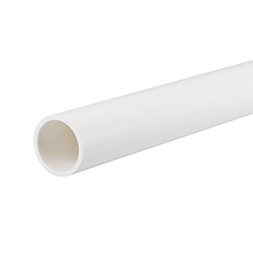MECCANIXITY PVC Rigid Round Pipe 21mm ID 25mm OD 350mm White High Impact for Water Pipe,Crafts,Cable Sleeve