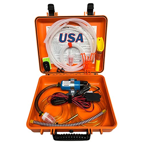 FlowJoe - GasTapper R-Max Fuel Transfer Pump Moves 60 Gallons of Gas or Diesel Per Hour. Great for UTVs, Boats, Equipment, Cars, Gas, Diesel, Etc. Manufactured in the USA. Wireless Remote Included.