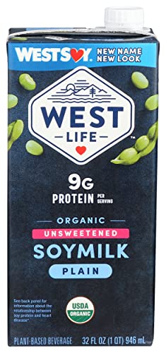 West Soy Organic Soymilk, Unsweetened, 32 Fl Oz