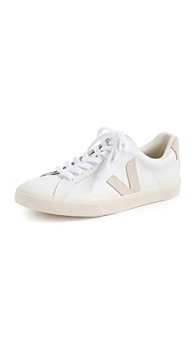 Veja Women's Esplar Logo Sneakers, Extra White/Sable, 5 Medium US