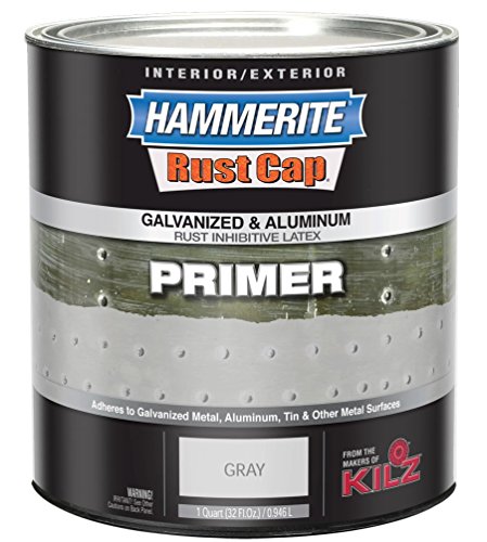 Hammerite 48300 Rust Cap Rust Preventative Paint Hammered Gray Primer 1 Qt