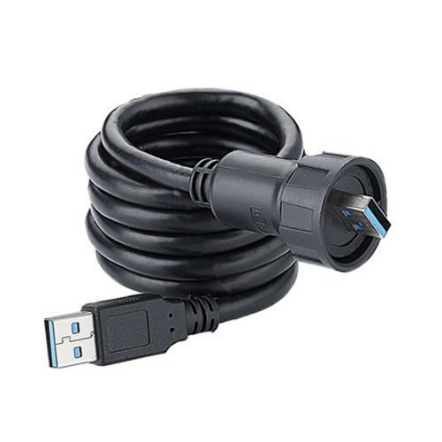 CNLINKO USB 3.0 Type A Connector, Male Plug with 40 inches Cable, Outdoor Waterproof IP67, Data + Power, Industrial Standard USB 3.0 Type A